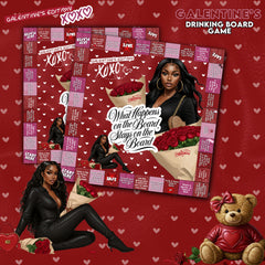 Galentine’s Edition – Printable Drinking Board Game (20x20" Digital Download)