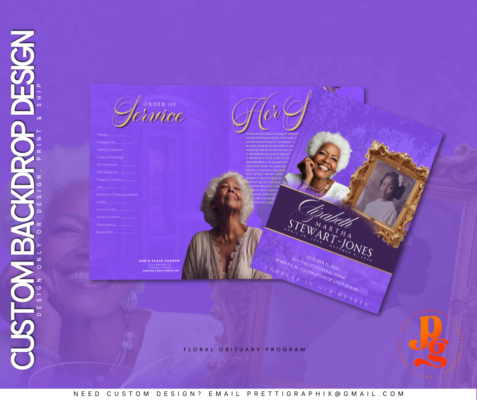 Custom Obituary Design Service (Design Only)